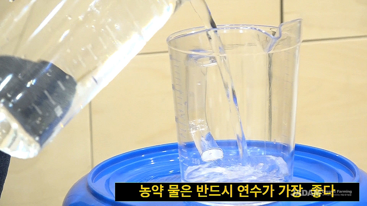 물은 자닮오일이 맑게 풀리고 거품이 풍성한 연수를 사용한다.