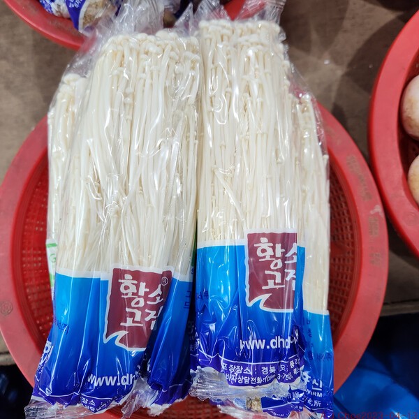 사진 2: 재배한 팽이버섯